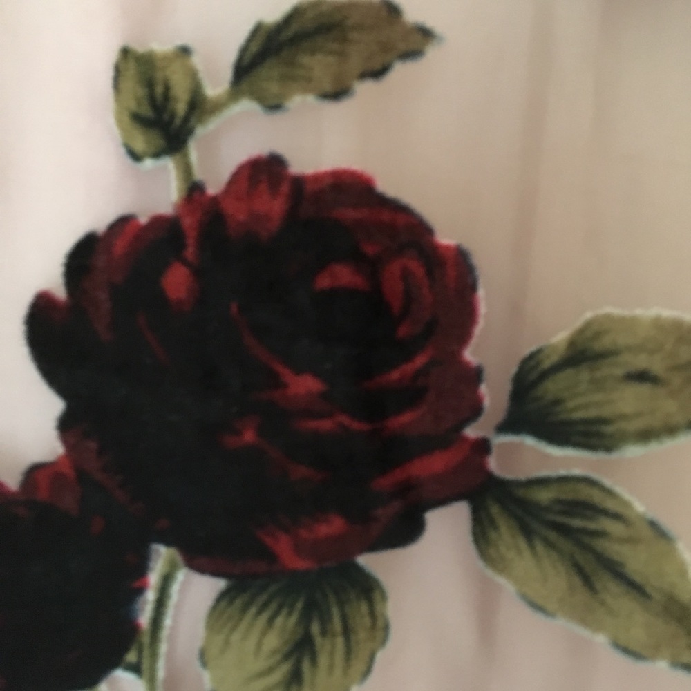 Fashion Scarf Velvet Rose Floral - Picture 3 of 5